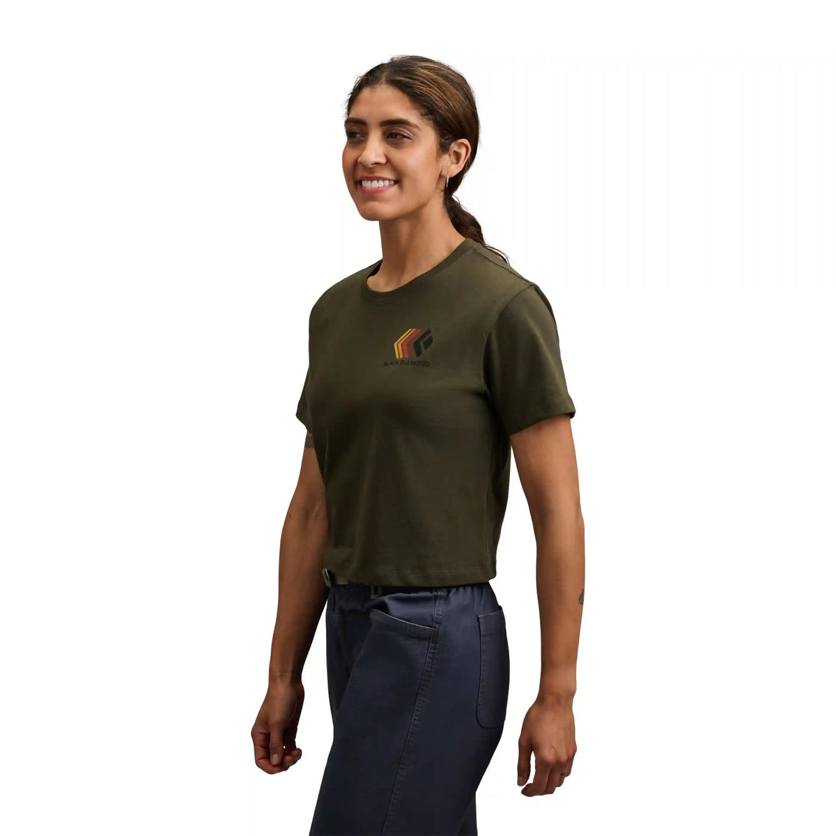 Women's Faded Crop Short Sleeve Tee
