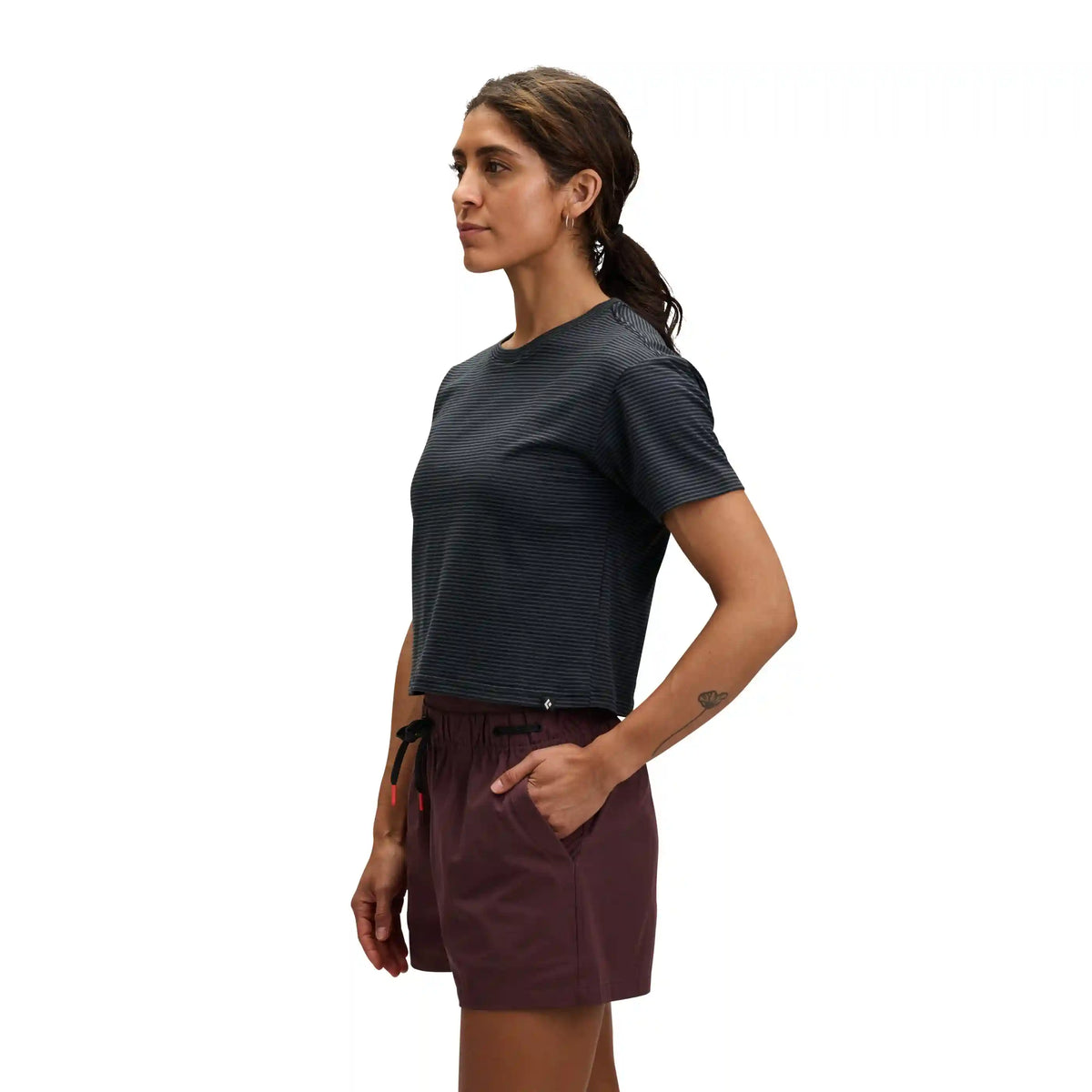 Women's BD Stripe Crop Short Sleeve Tee