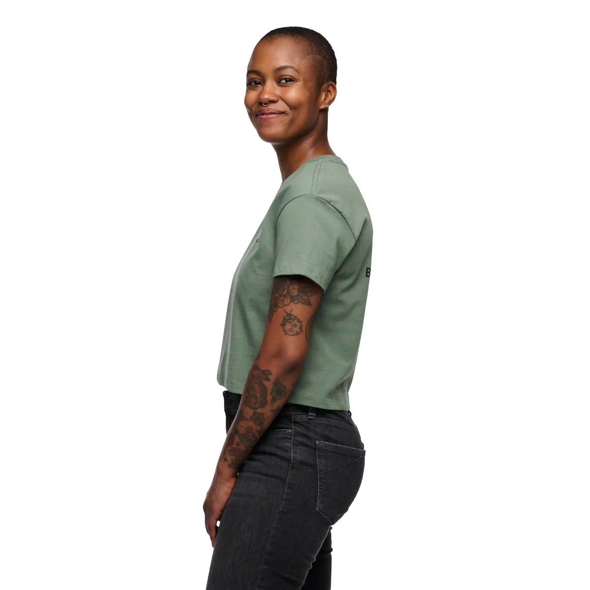 Women's Faded Crop Short Sleeve Tee